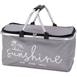 Køletaske med Lynlås og Bærehåndtag 35 L, Grå