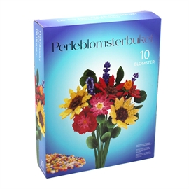 Perleblomster Buketsæt med 10 Solsikke Blomster - DIY sæt