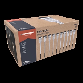 Grundig LED Solcelle Havelamper med Spyd, 10 stk.