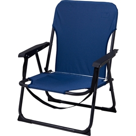 Foldbar Campingstol med Armlæn,  Mørkeblå