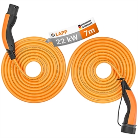 Lapp Mobility Type 2 Selvoptrækkende Ladekabel Orange 7M 22kw