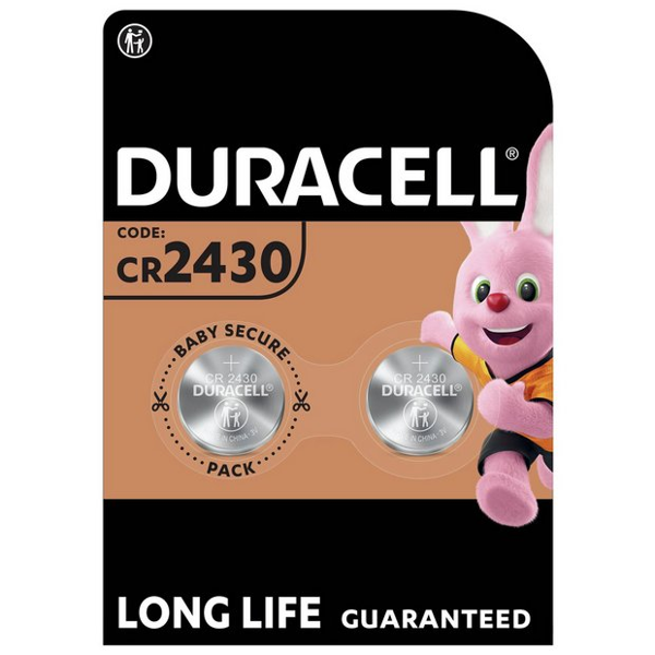 CR2430 3V Duracell Lithium batteri (2 pak)