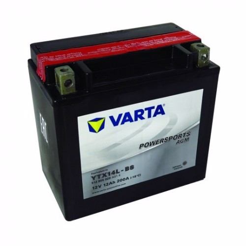 Varta 512 908 021 Powersports MC batteri 12 volt 12Ah (+pol til venstre)