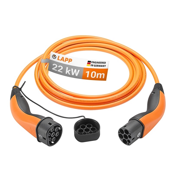 Type 2 Ladekabel Orange 10M 22kw 