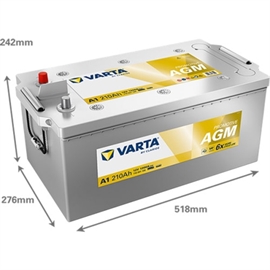 Varta A1 ProMotive AGM Bilbatteri 12V 210Ah 710 901 120
