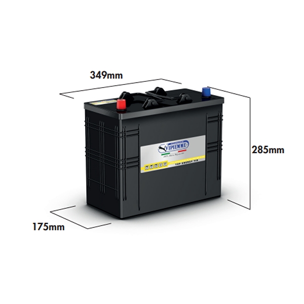 Vipiemme B131C batteri 12V 130AH (+pol til venstre)