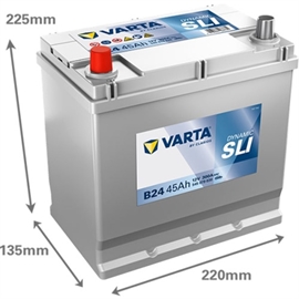 Varta B24 Black Dynamic Bilbatteri 12V 45Ah 545078030