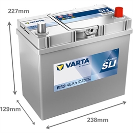 Varta B32 Blue Dynamic Bilbatteri 12V 45Ah 545156033
