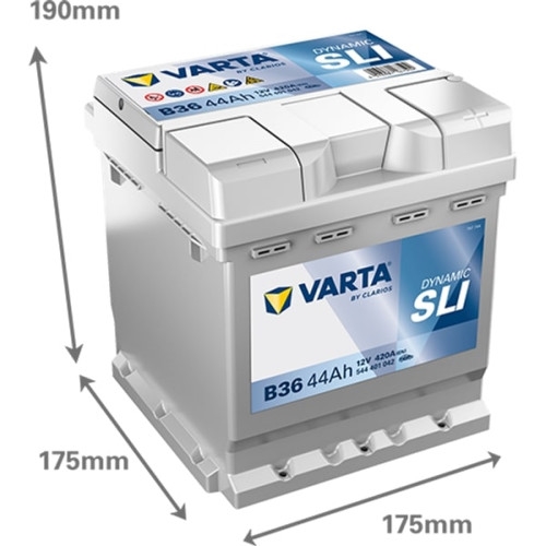Varta B36 Blue Dynamic Bilbatteri 12V 44Ah 544401042