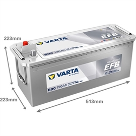 Varta ProMotive EFB B90 Bilbatteri 12V 190Ah 690 500 105