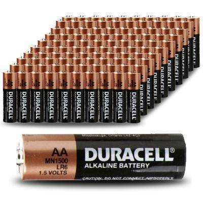 snesevis Mod Teknologi Duracell LR06/AA 120 styk Alkaline PLUS batterier