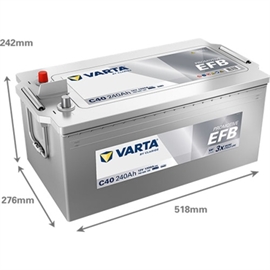 Varta C40 ProMotive EFB Bilbatteri 12V 240Ah 740 500 120