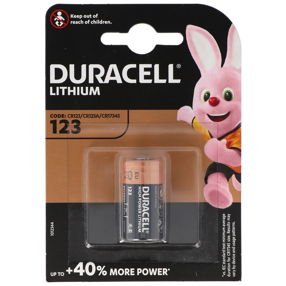 strimmel Bred vifte skrå Duracell DL-123A / CR123A 3V Lithium batteri foto / alarm