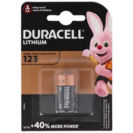 Duracell DL-123A / CR123A 3V Lithium batteri foto / alarm