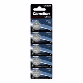CR2016 Camelion 3V 5 pak Lithium batterier