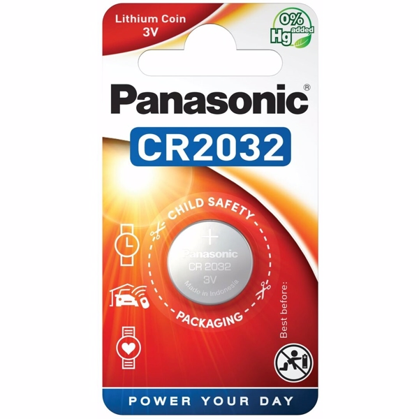 CR2032 3V Panasonic Lithium batteri