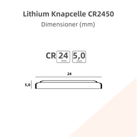CR2450 3V Varta Lithium batteri