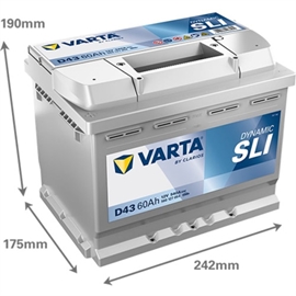 Varta D43 Blue Dynamic Bilbatteri 12V 60Ah 560127054