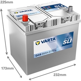 Varta D48 Blue Dynamic Bilbatteri 12V 60Ah 560411054