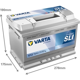 Varta E12 Blue Dynamic Bilbatteri 12V 74Ah 574013068