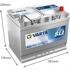 Varta E23 Blue Dynamic Bilbatteri 12V 70Ah 570412063
