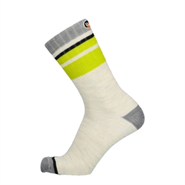 UphillSport MERINOFIT Sportssokker med Merinould – Hvid/Limegrøn