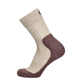 UphillSport HOSSA Vandresokker med Merinould og TENCEL™ – Beige/Støvet taupe