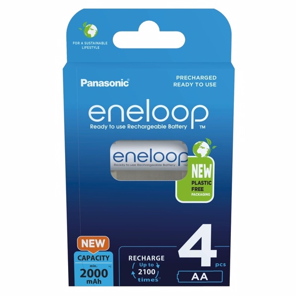 Panasonic Eneloop Genopladelige batterier AA 2000 mAh (40 pak) 