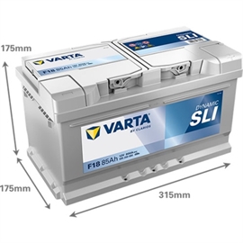 Varta F18 Silver Dynamic Bilbatteri 12V 85Ah 585200080