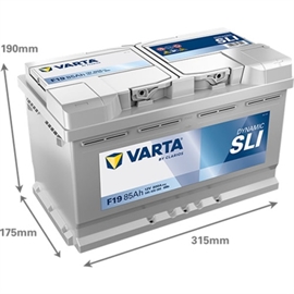 Varta F19 Silver Dynamic Bilbatteri 12V 85Ah 585400080