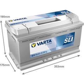 Varta G3 Blue Dynamic Bilbatteri 12V 95Ah 595402080