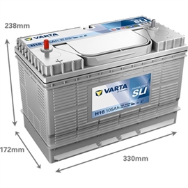 Varta H16 Promotive Black Bilbatteri 12V 105Ah 605103080
