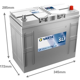 Varta J1 Promotive Black Bilbatteri 12V 125Ah 625012072