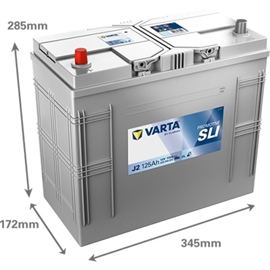 Varta J2 Promotive Black Bilbatteri 12V 125Ah 625014072