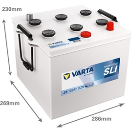 Varta J3 Promotive Black Bilbatteri 12V 125Ah 625023000