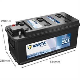 Varta K4 Promotive Black Bilbatteri 12V 143Ah 643033095