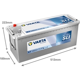 Varta K7 Promotive Silver Bilbatteri 12V 145Ah 645400080