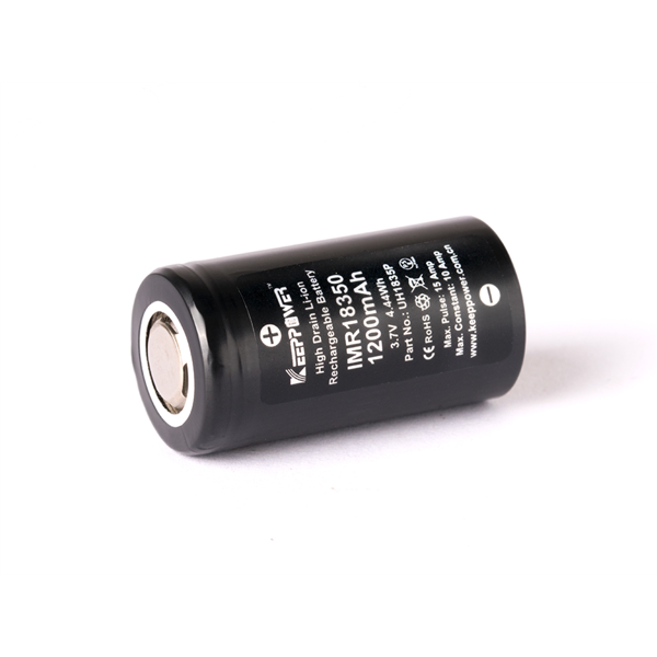 Keeppower 3,6 volt IMR18350 Li-Ion batteri 1200mAh 