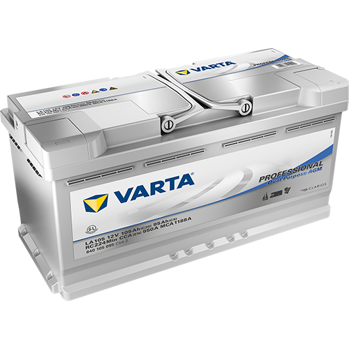 Varta LA105 Professional Dual Purpose AGM Bilbatteri 12V 105Ah 840 105 095 