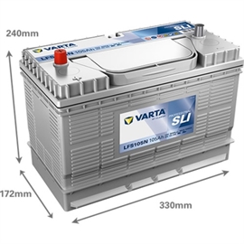 Varta LFS105N Professional Dual Purpose Bilbatteri 12V 105Ah 820054080