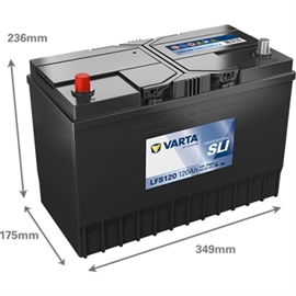 Varta LFS120 Professional Dual Purpose Bilbatteri 12V 120Ah 620147080