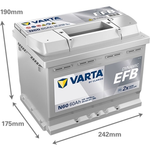 Varta N60 Blue Dynamic EFB Bilbatteri 12V 60Ah 560 500 064