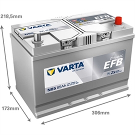 Varta N85 Blue Dynamic EFB Bilbatteri 12V 85Ah 585501080