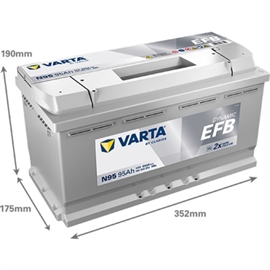Varta N95 Blue Dynamic EFB Bilbatteri 12V 95Ah 595 500 085