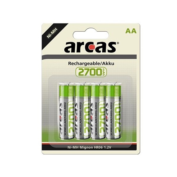 Arcas Genopladelige Batterier AA 2700mAh