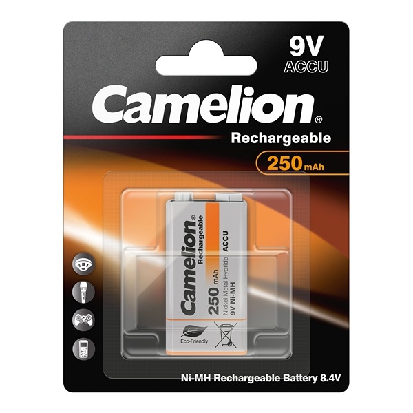 Camelion Genopladelig 9V Batteri 250mAh 