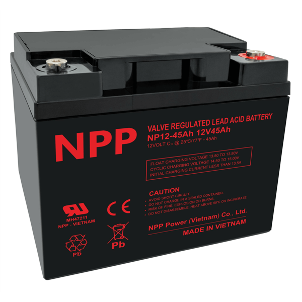 NPP Power AGM blybatteri 12v 45Ah 