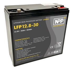 NPP Power Lithiumbatteri 12V/30Ah (Bluetooth)