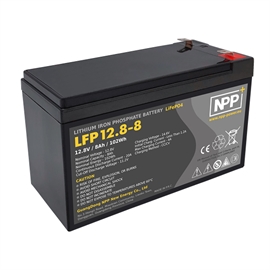 NPP Power Lithiumbatteri 12V/8Ah (Parallel + serie forbindelse)