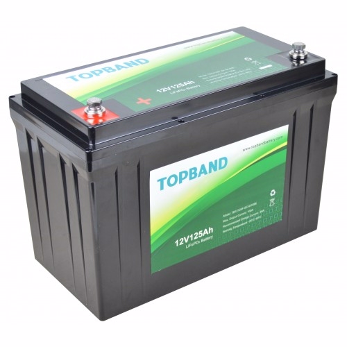 Topband Lithium batteri 12volt 125Ah (parallel + serie forbindelse)